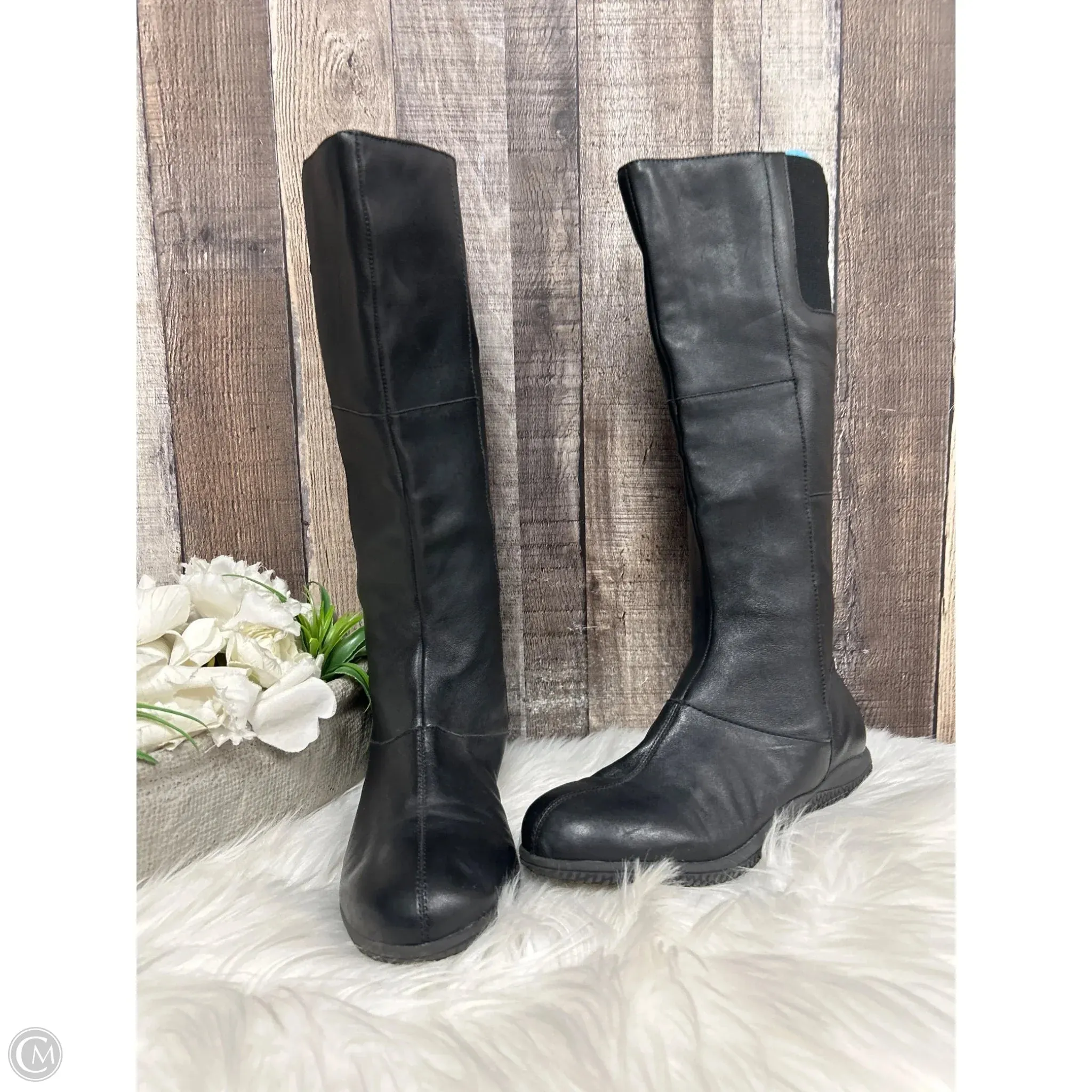 Boots Knee Flats By Cme In Black, Size: 7 Eco Friendly Fashionable Design