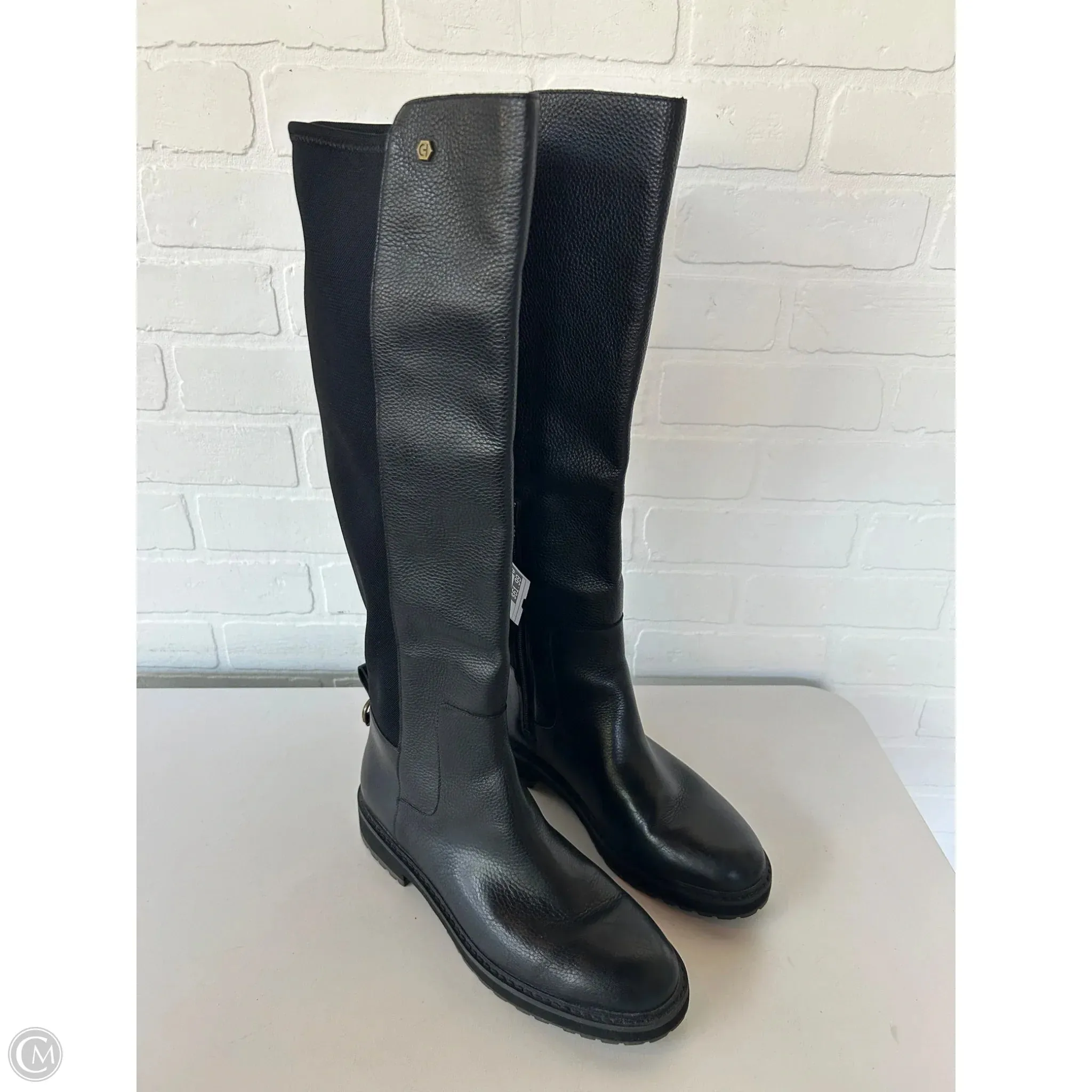 Boots Knee Flats By Cole-haan In Black, Size: 9 All Weather Urban Traveler Comfortable Grip