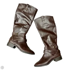 Breathable mesh panel Boots Knee Flats By Merona In Brown, Size: 11