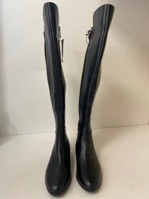 Premium Material Boots Knee Flats By Michael Kors In Black, Size: 5.5