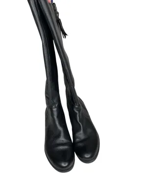 Contoured Heel Cup Boots Knee Flats By Naturalizer In Black, Size: 9.5