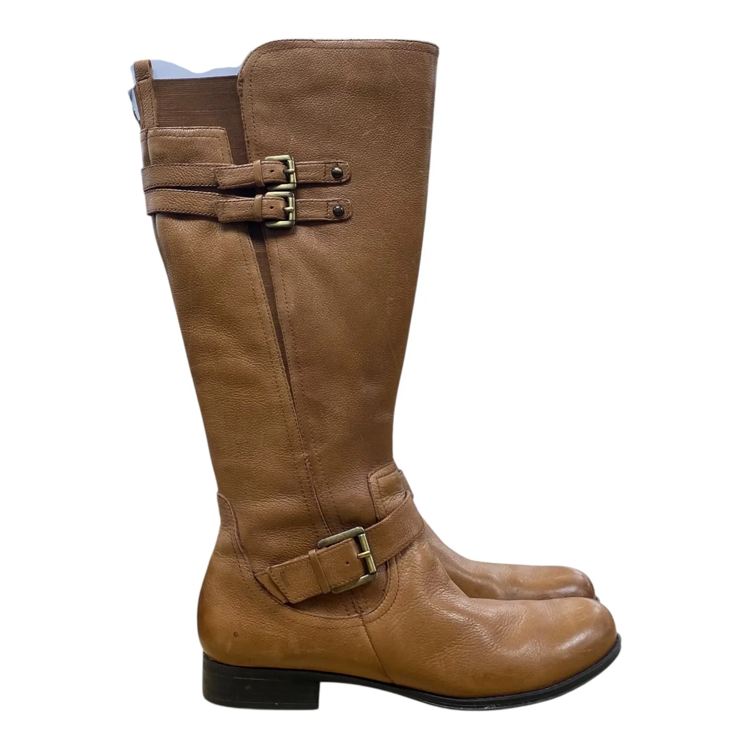 Boots Knee Flats By Naturalizer In Tan, Size:12 Cool Seasons