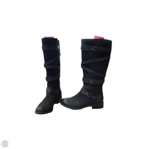 Flexible Frame Weather Resistant User Boots Knee Flats By Sofft In Black, Size: 8