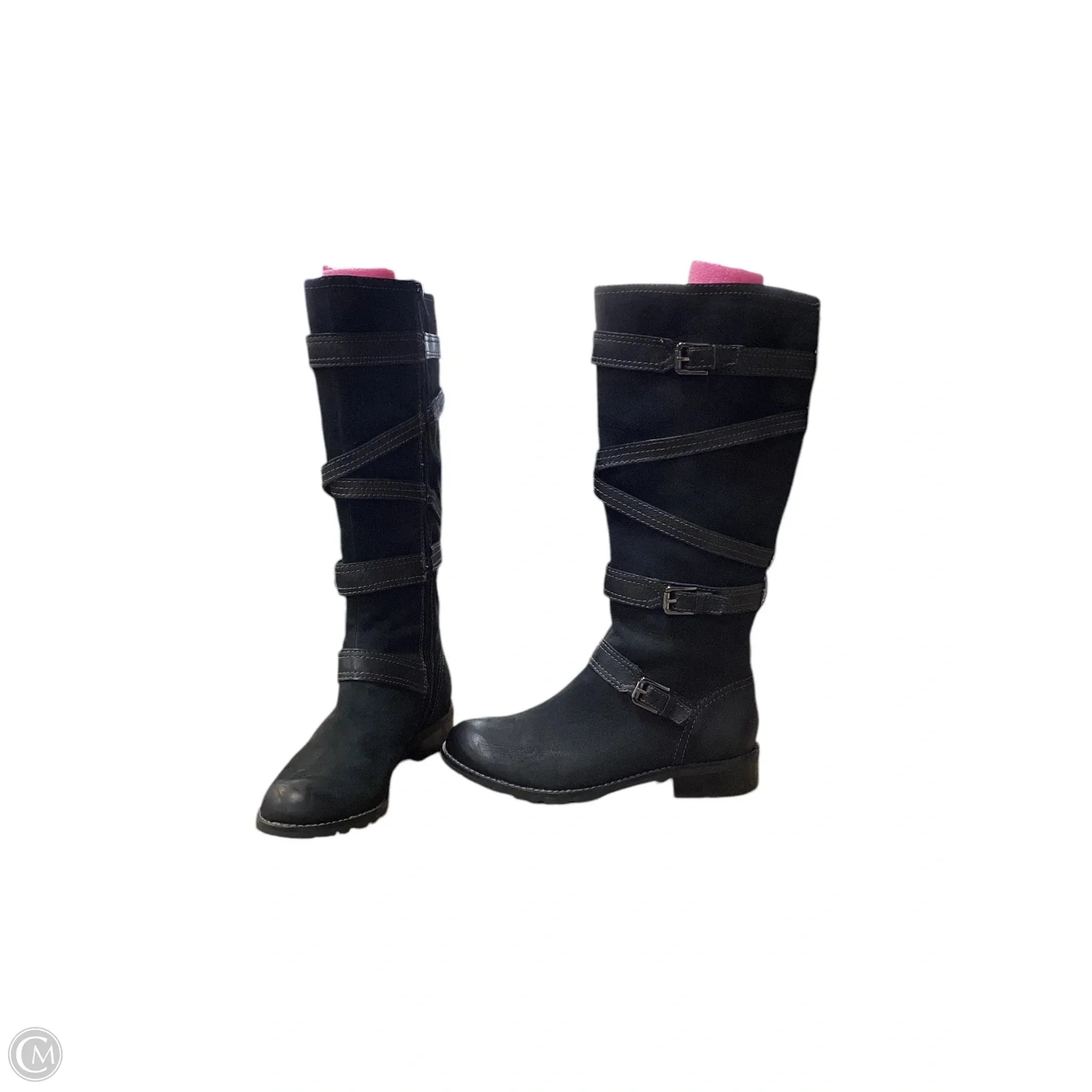 Flexible Frame Weather Resistant User Boots Knee Flats By Sofft In Black, Size: 8