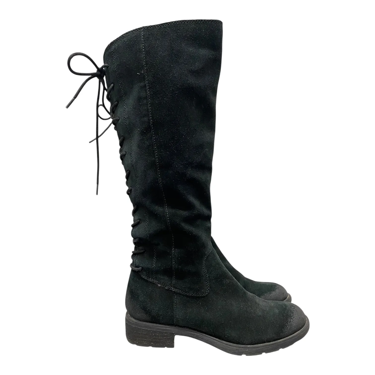 Boots Knee Flats By Sofft In Black, Size:7 Compression Resistant Foam Dry Guard