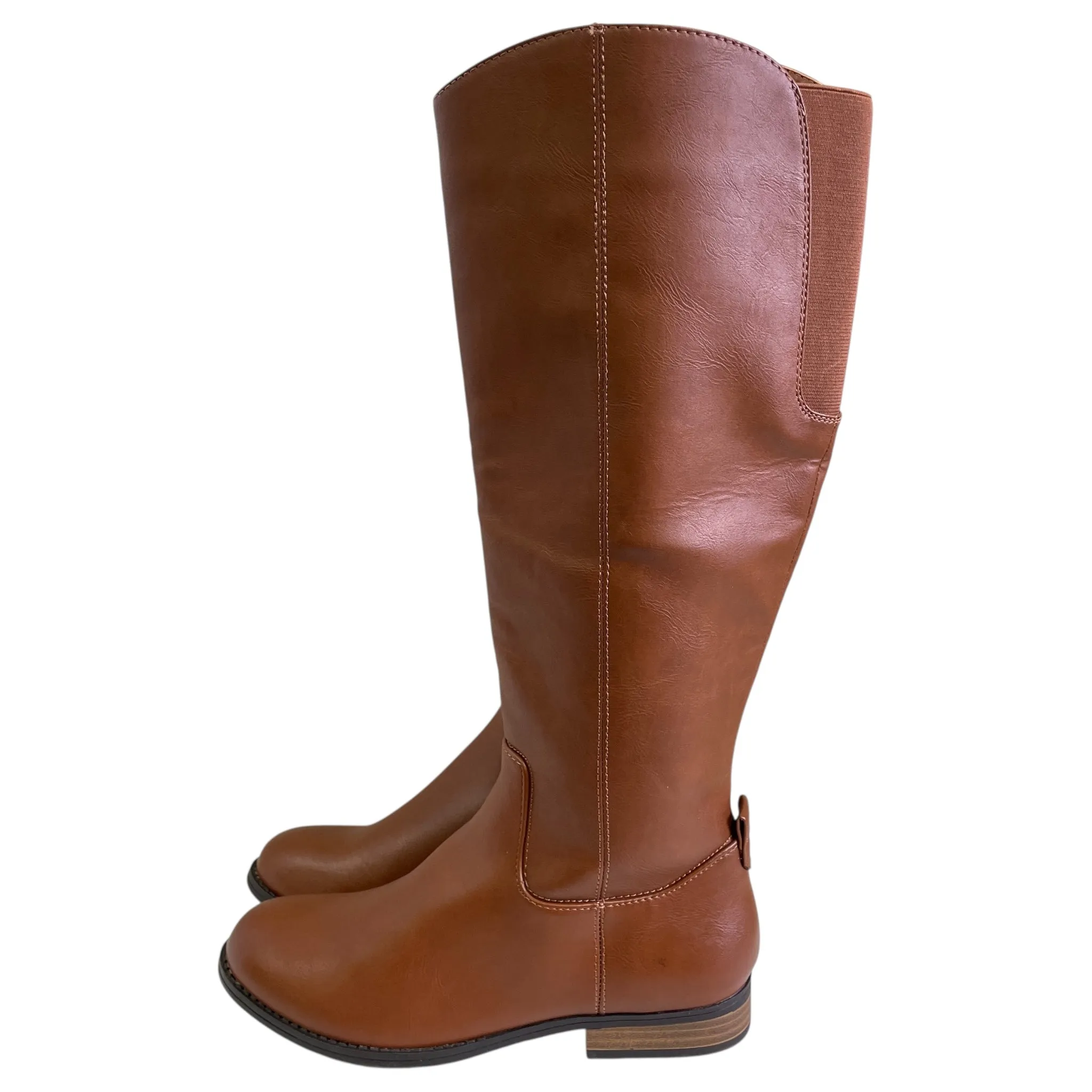 Boots Knee Flats By Universal Thread In Tan, Size:7 Seamless Interior Construction