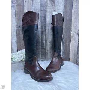 Anti Puncture Design Boots Knee Flats By Vince Camuto In Black & Brown, Size: 6