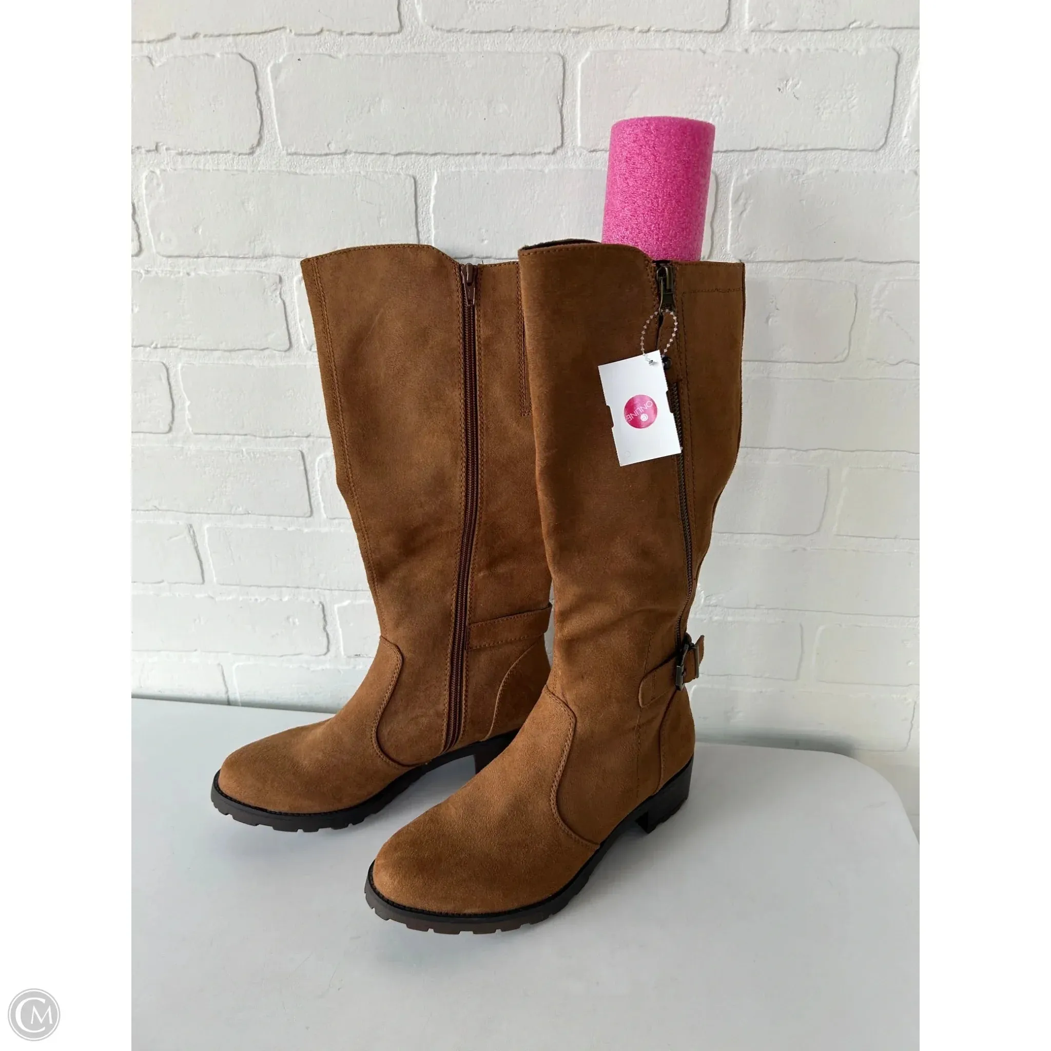 Boots Knee Flats By White Mountain In Brown, Size: 8 High-Top Style Stylish Appeal