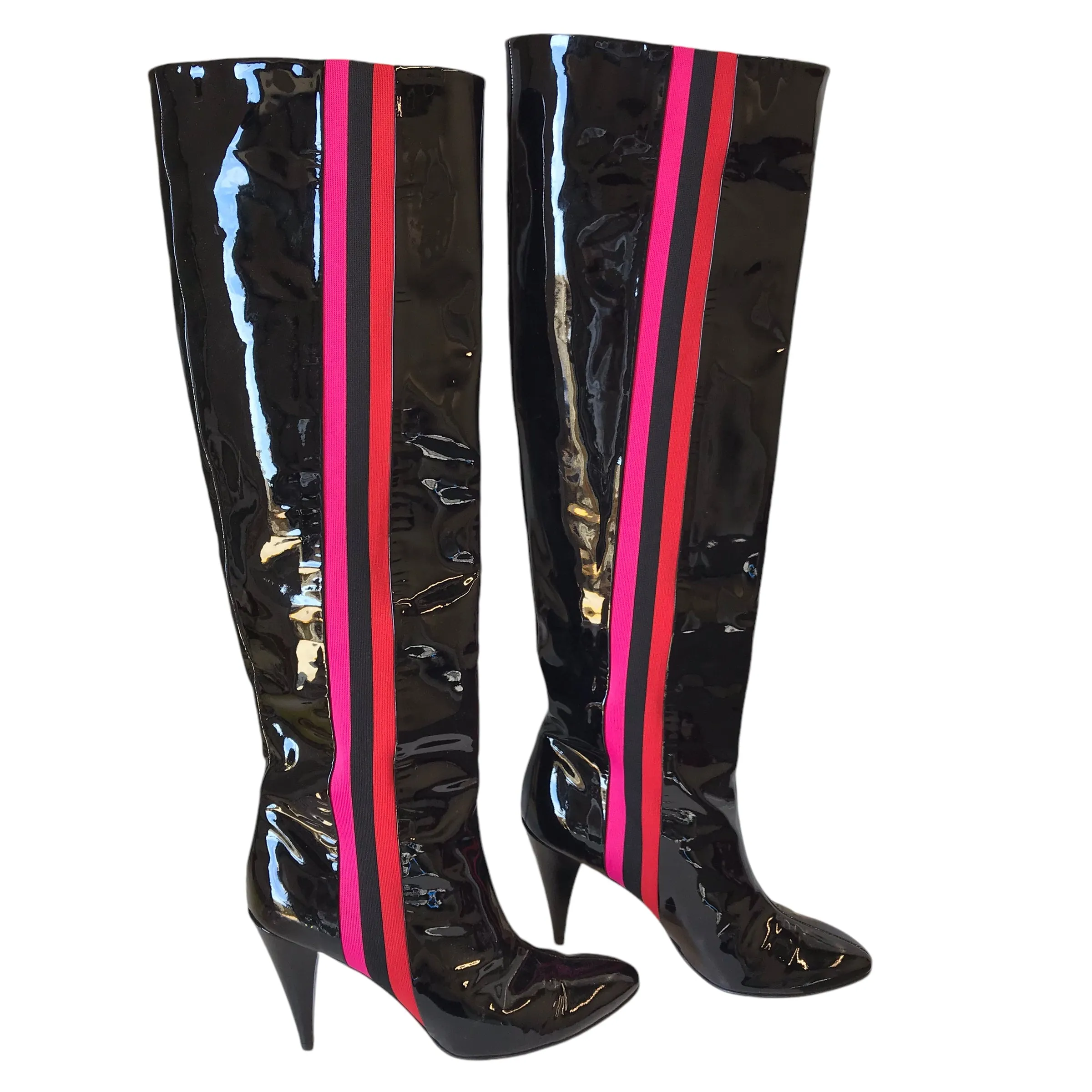 Silent Glam Soft Padding Boots Knee Heels By Alchimia Di Ballin In Black, Size:9