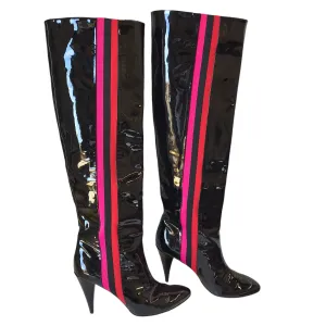 Silent Glam Soft Padding Boots Knee Heels By Alchimia Di Ballin In Black, Size:9