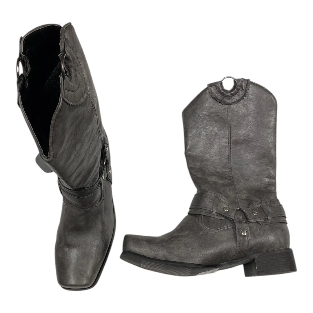 Feather Light Morning Walk Boots Knee Heels By Clothes Mentor In Grey, Size:9.5