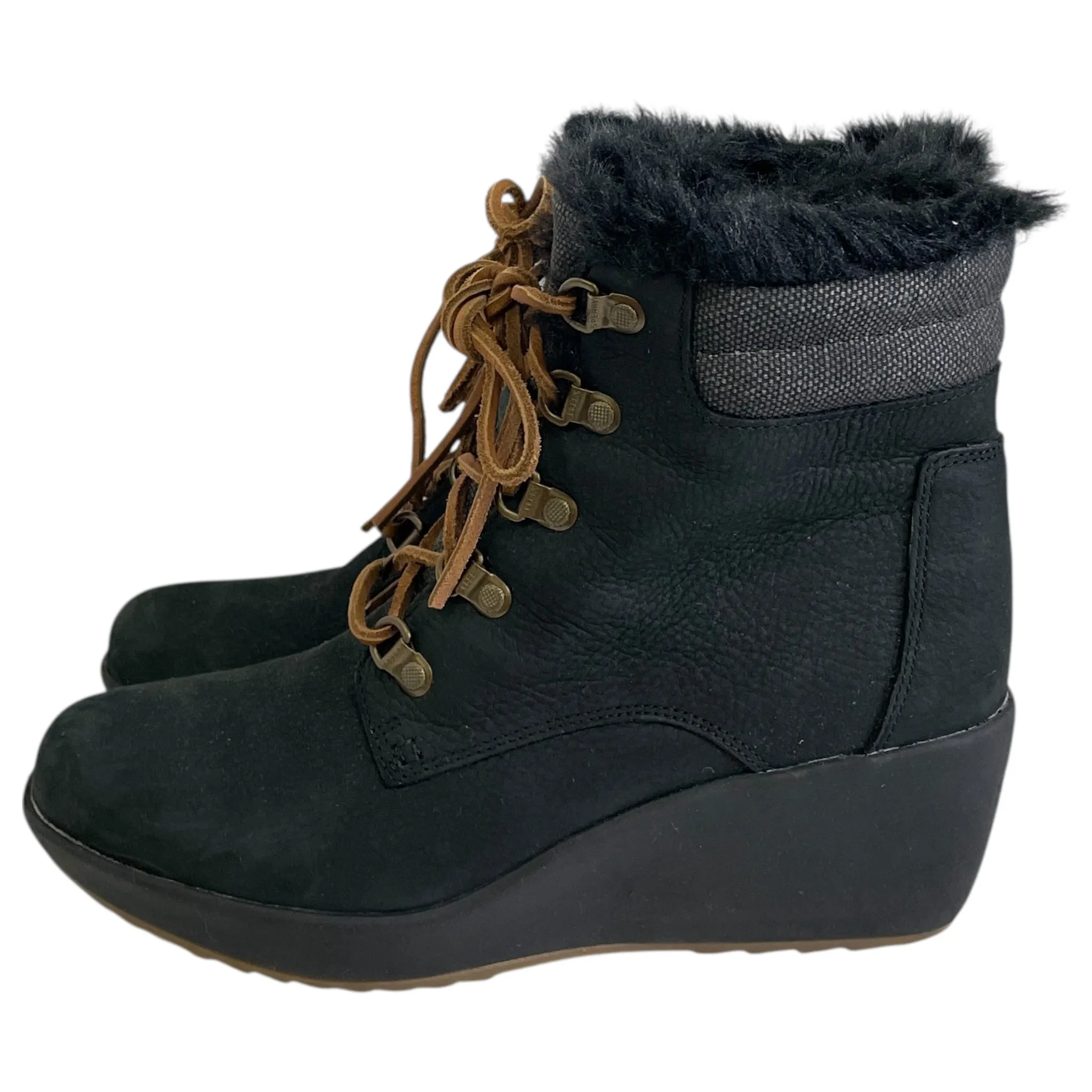 Ergonomic Fit Low Profile Design Boots Knee Heels By Cme In Black, Size:7.5