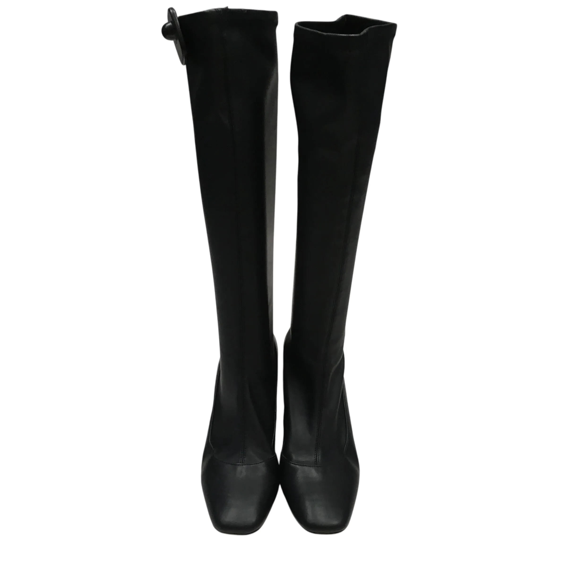 Boots Knee Heels By Donald Pliner In Black, Size:9 Thermal Core Weekend Camping Comfortable compression