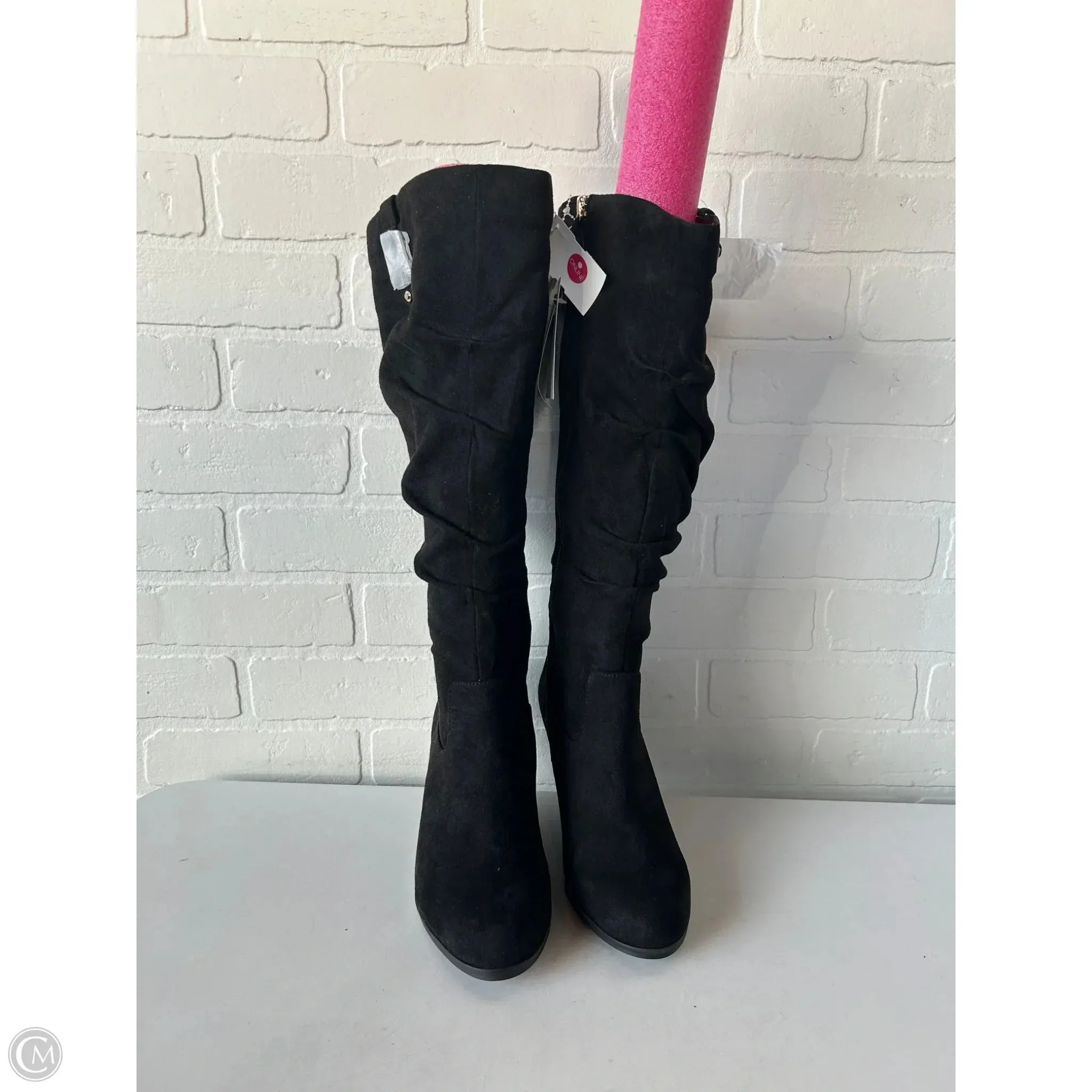 Boots Knee Heels By Dr Scholls In Black, Size: 8.5 Stylish And Functional Durable Shell All Day Worker