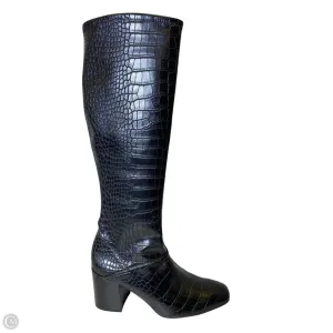 Boots Knee Heels By Franco Sarto In Black, Size: 9 Protective Finish Nature Lover Urban Feel