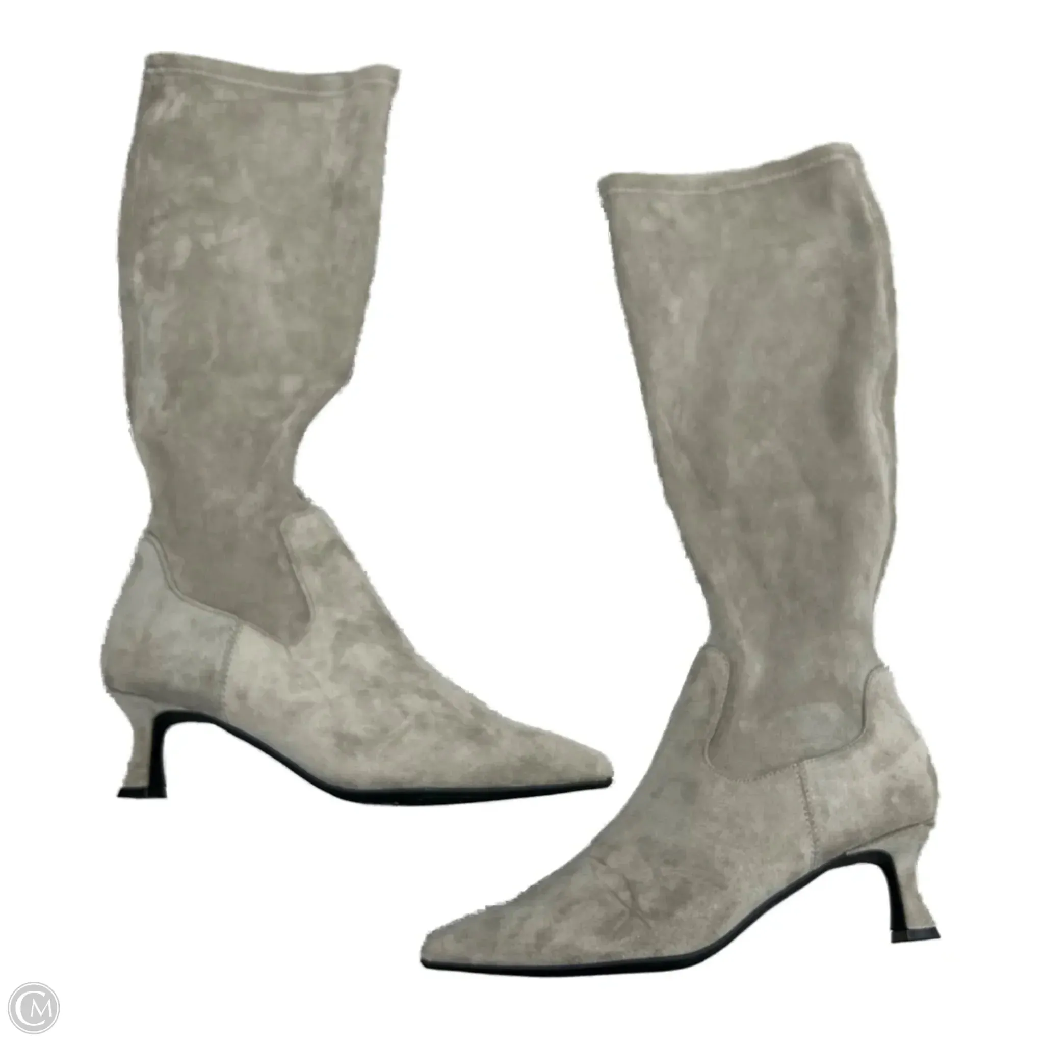 All-Weather Design. Boots Knee Heels By Kenneth Cole Reaction In Grey, Size: 8