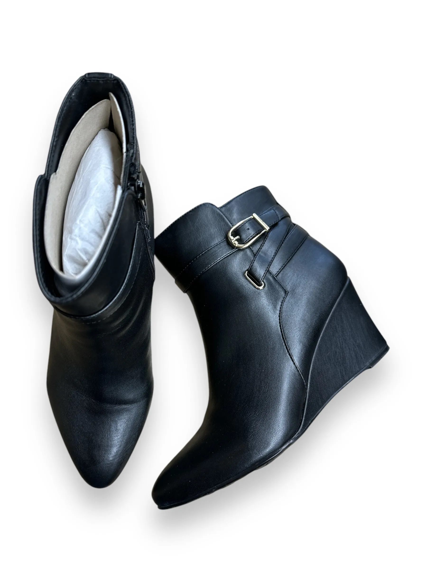 Boots Knee Heels By Life Stride In Black, Size: 9.5 Flex Groove Technology