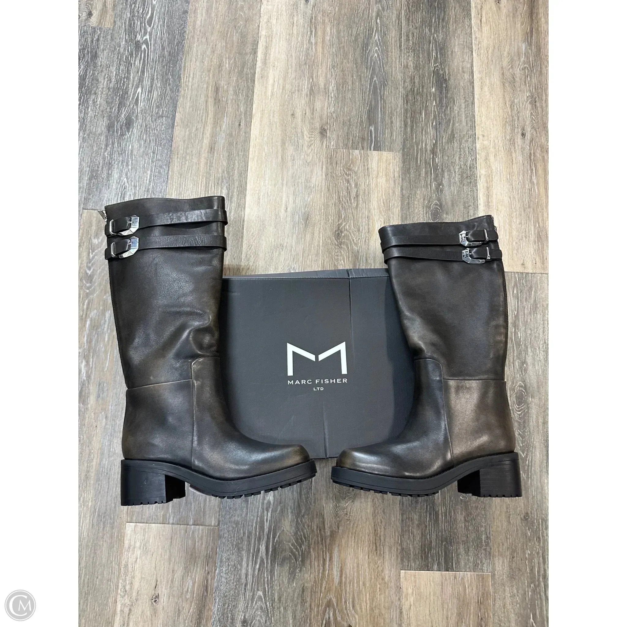 Boots Knee Heels By Marc Fisher In Brown, Size: 7.5 Rugged Built Cold Climate Insulated Stylish Explorer