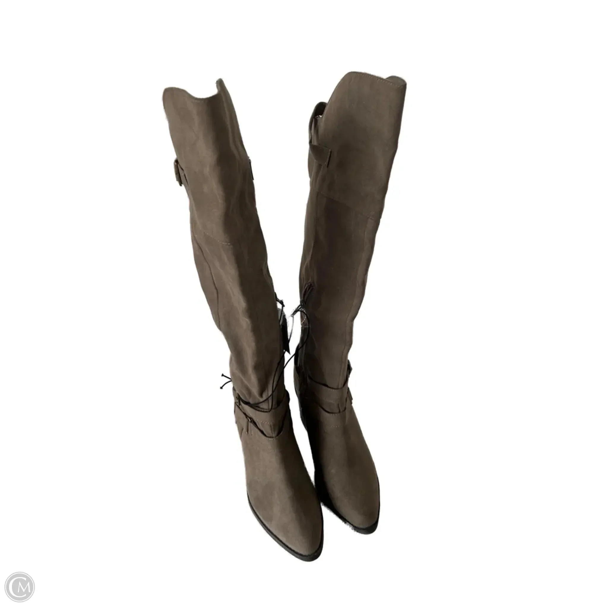 Boots Knee Heels By Maurices In Brown, Size: 7.5 Abrasion resistant Matte Tone