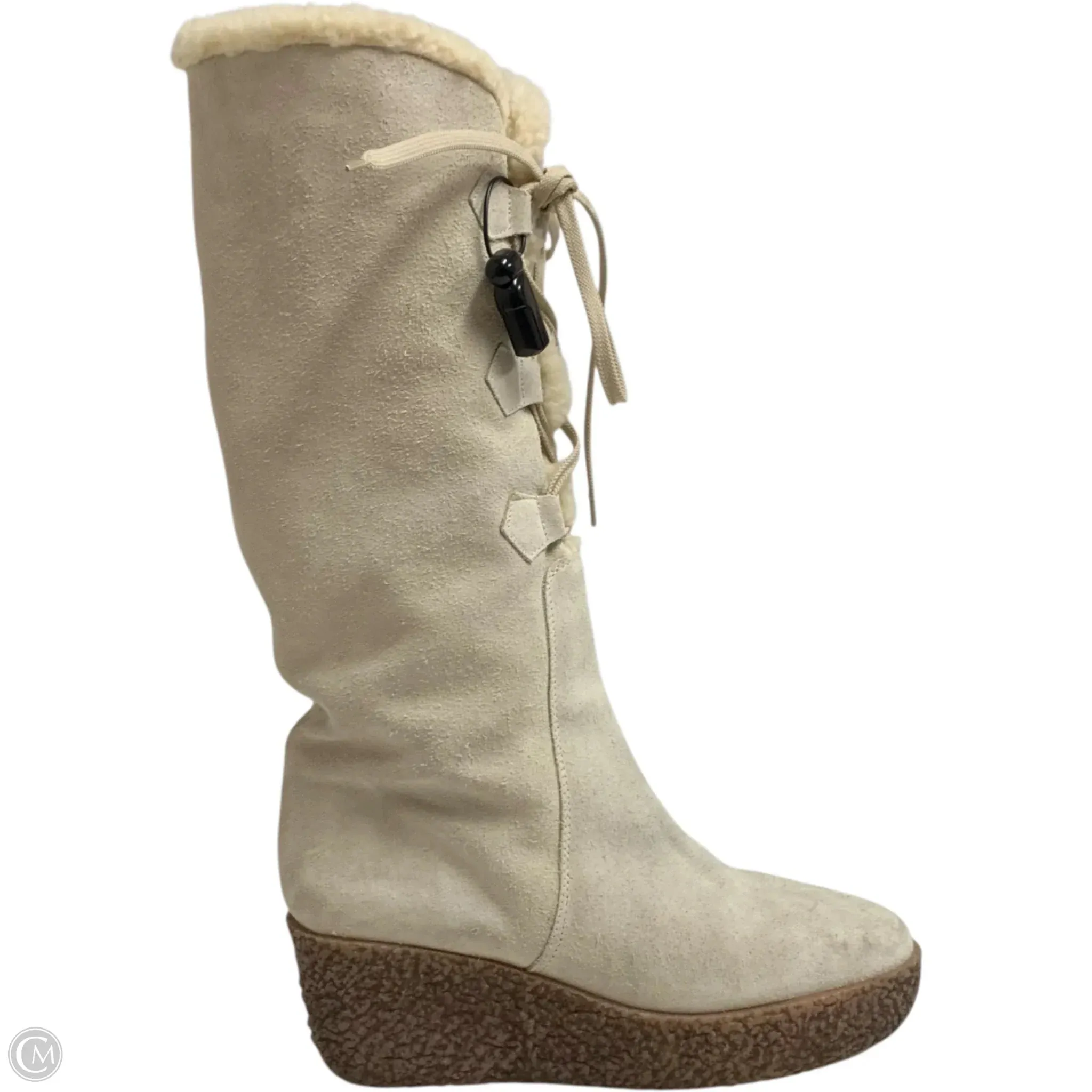 Multi Surface Boots Knee Heels By Michael By Michael Kors In Cream, Size: 8
