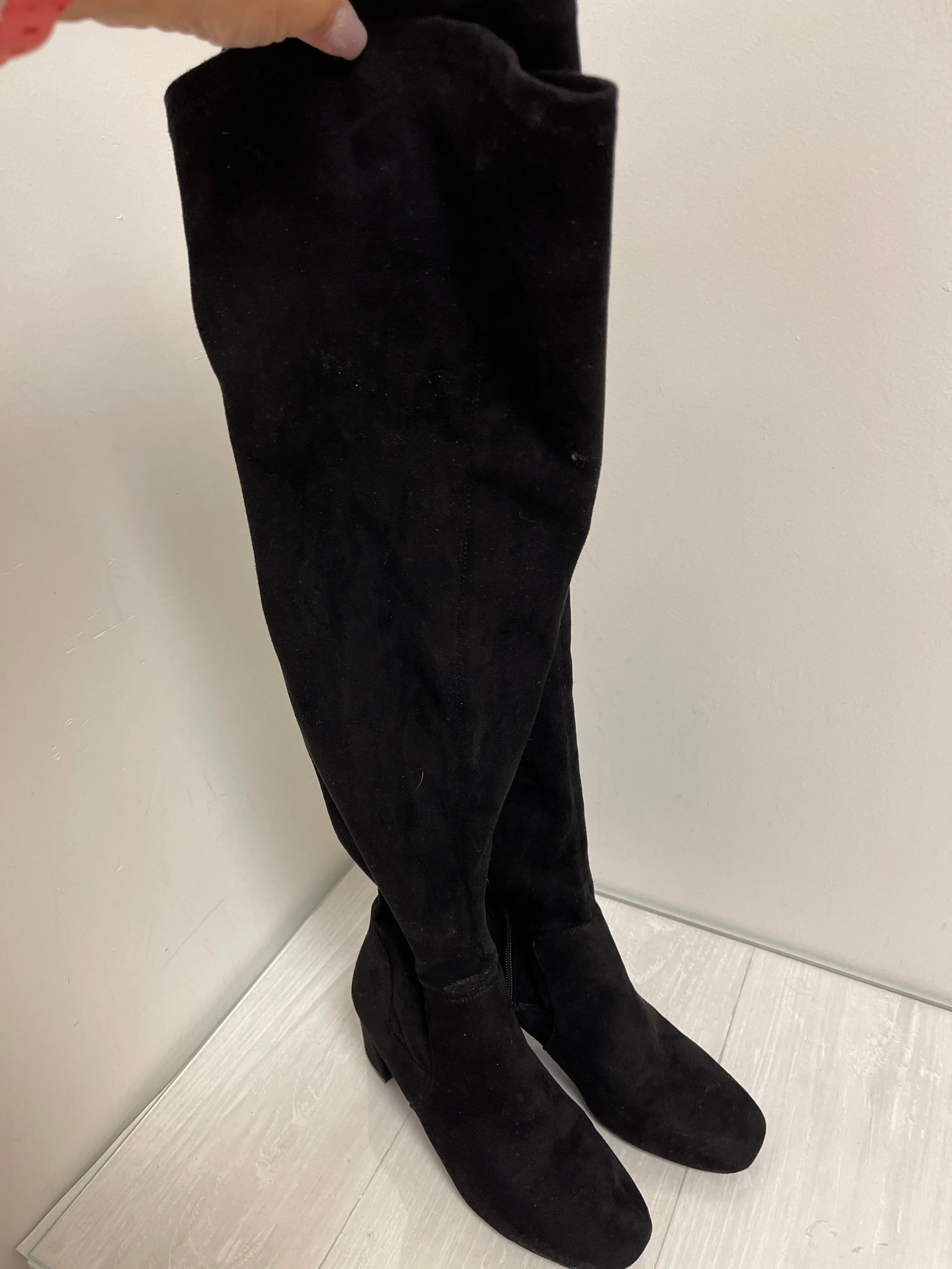 Feather Light Active Nomad Boots Knee Heels By Nine West In Black, Size: 6