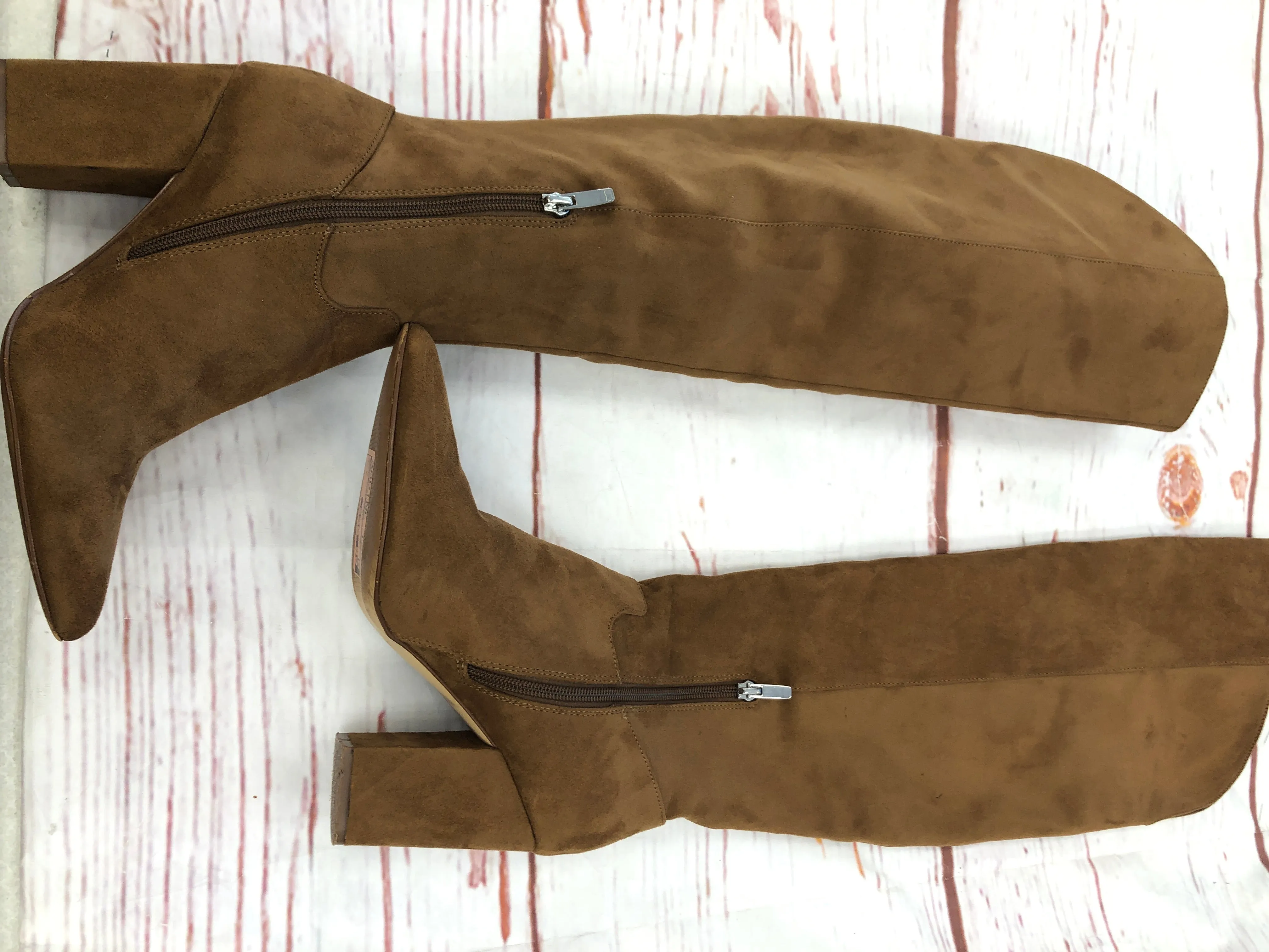 Boots Knee Heels By Nine West  Size: 7 Comfort Lining Rainy Days Seamless Comfort Active Nomad