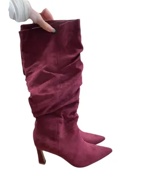 Bootie Cut Breathable Active Nomad Boots Knee Heels By Shoedazzle In Red, Size: 8