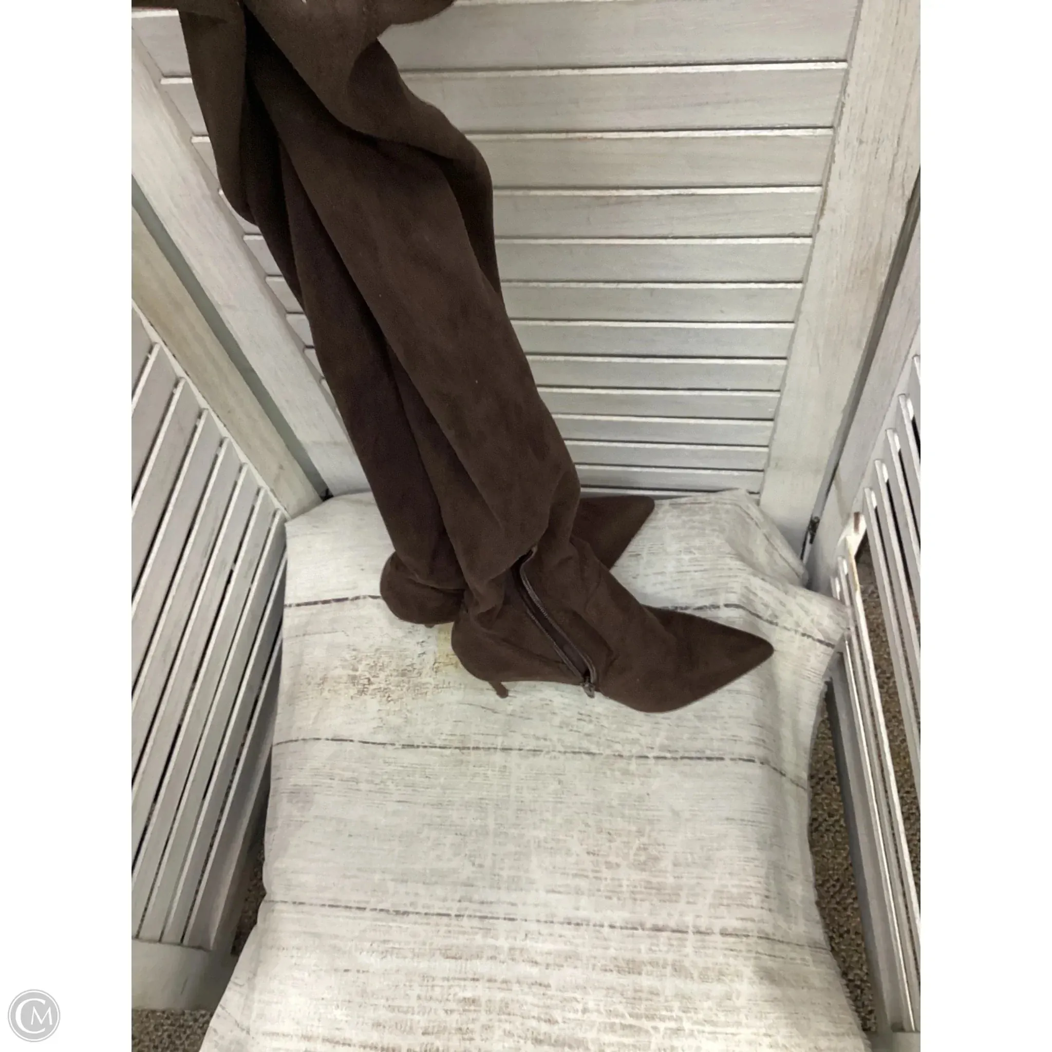 Support Foot Move Free Boots Knee Heels By Steve Madden In Brown, Size: 6.5