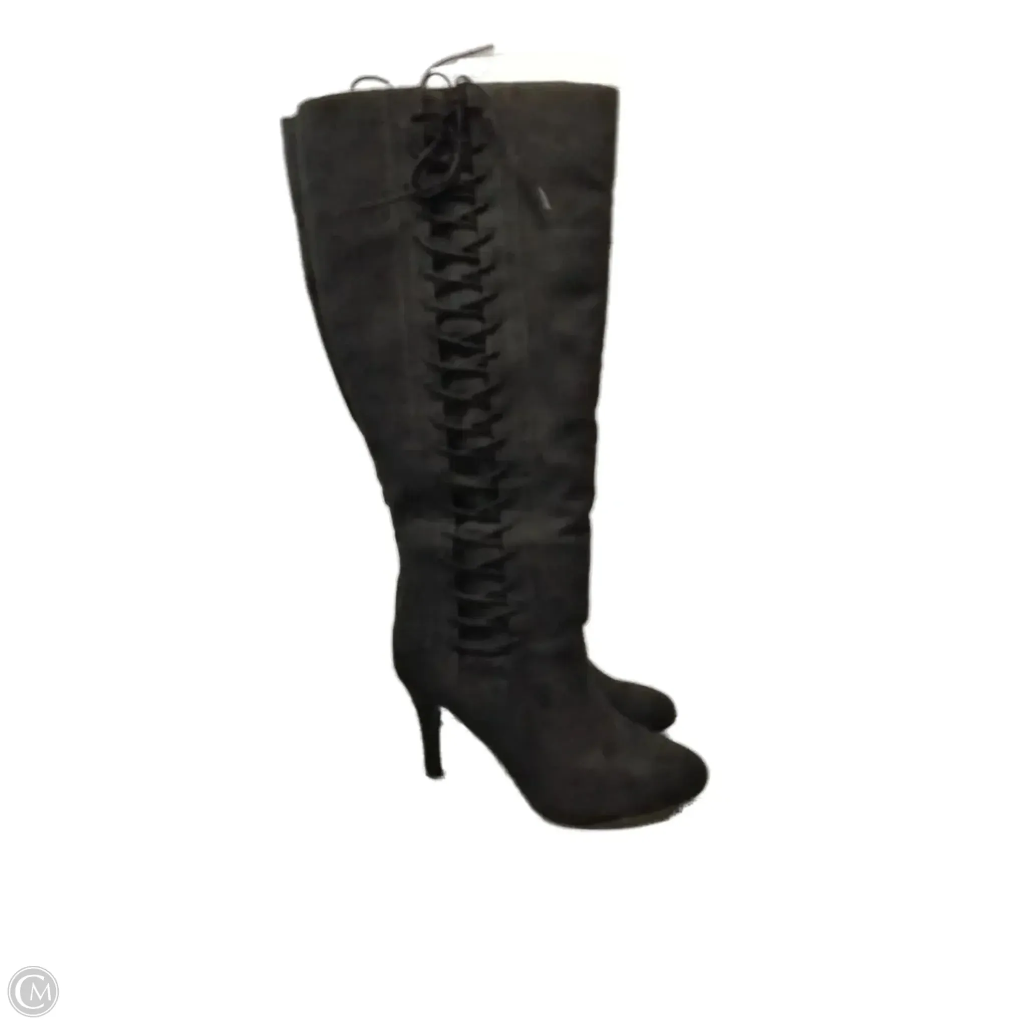 Boots Knee Heels By Torrid In Black, Size: 7.5 Comfortable to walk rain walk