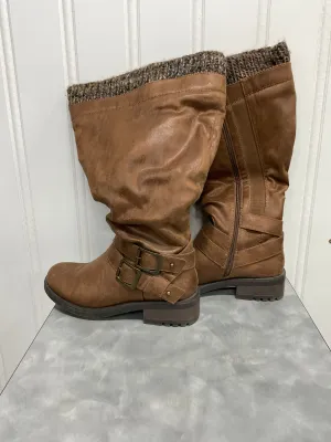 Boots Knee Heels By Torrid In Brown, Size: 7.5 Cozy Lined