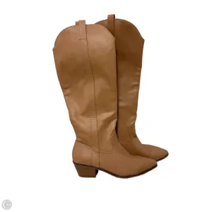 Cozy Lined Hiking Comfort Boots Knee Heels By Universal Thread In Tan, Size: 9