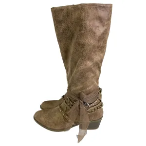 Boots Knee Heels By Venus In Tan, Size:8.5 Durable Shell All Day Wear EverydayUse