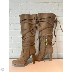 Rugged Terrain High-quality Boots Knee Heels By Vince Camuto In Tan, Size: 8