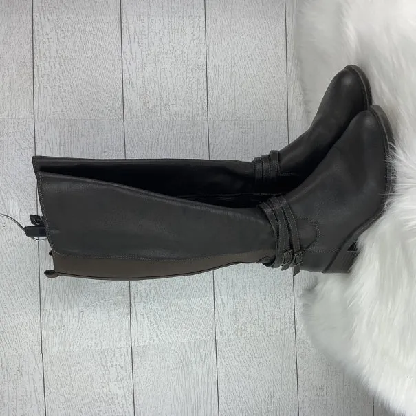 Smart Footwear Comfort Buckles Boots Knee Heels By White Mountain In Brown, Size: 6