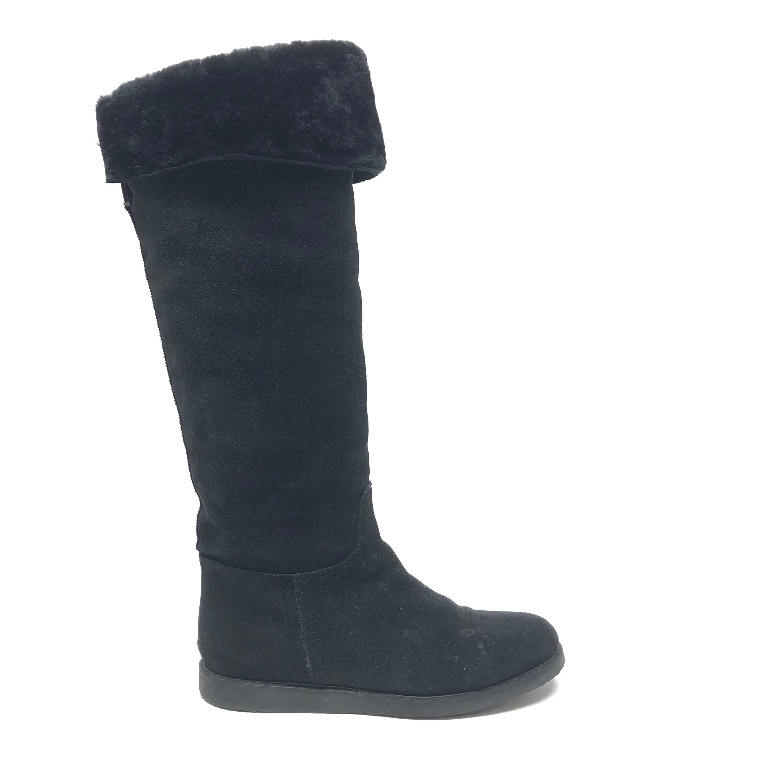 Boots Luxury Designer By Ferragamo In Black, Size: 6.5 Ergonomic City Adventure Contoured Footbed