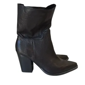 Heavy Duty Boots Western By Bleecker & Bond In Black, Size:7.5