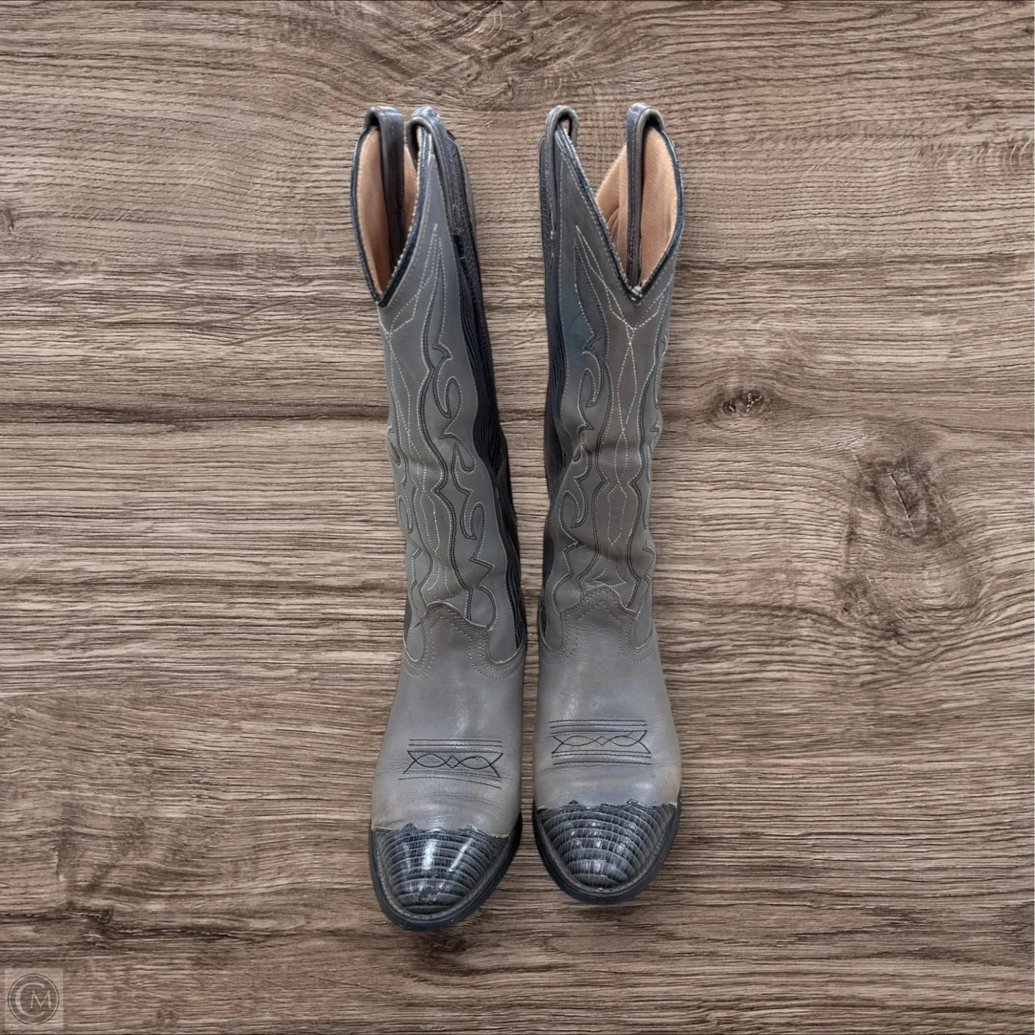 Boots Western By Clothes Mentor In Grey, Size: 8 Seamless Comfort Windy Weather