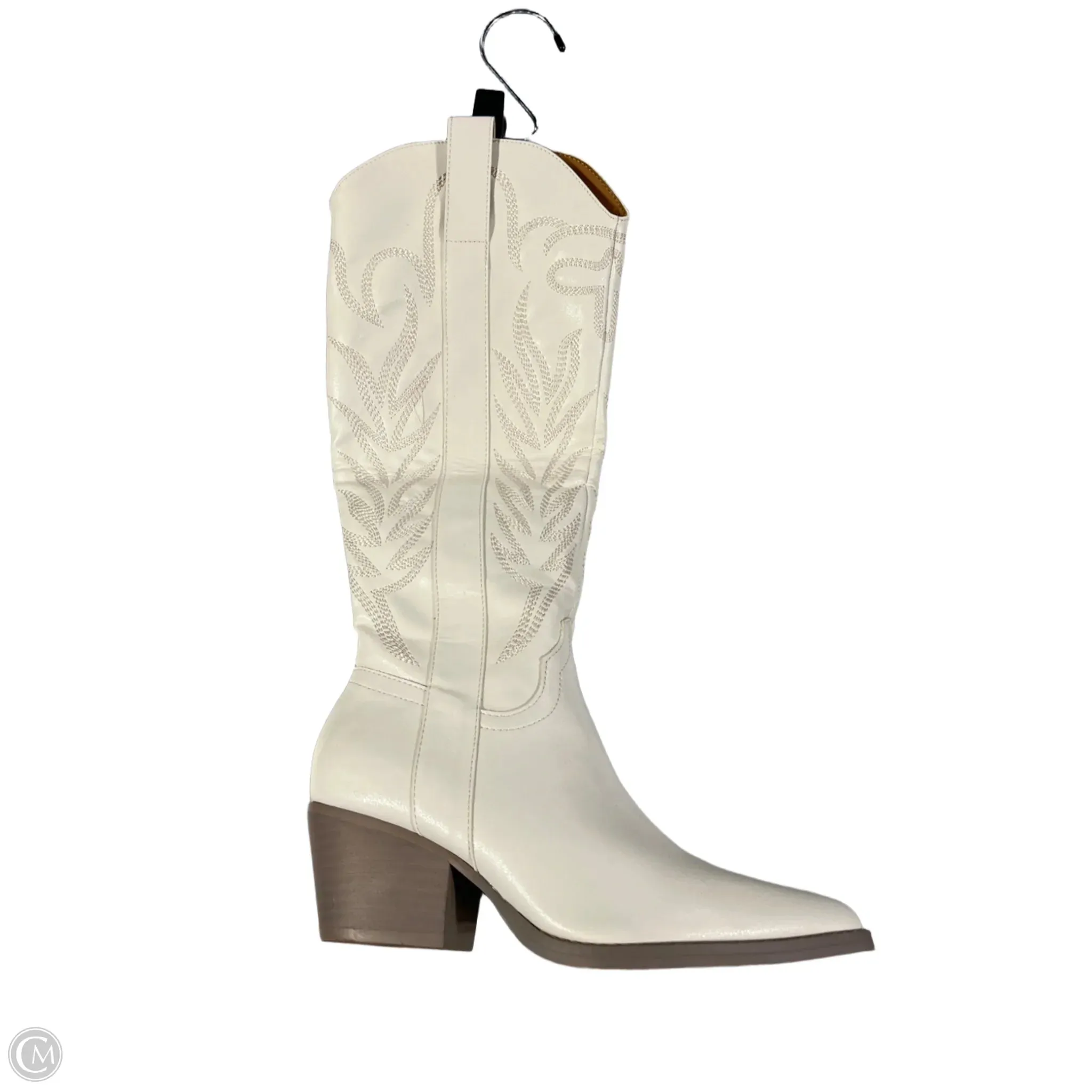 Slip Resistant Sole Tactile Feedback Sole Boots Western By Cmc In White, Size: 6