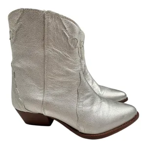 Boots Western By Free People In Silver, Size:7.5 Bold Heel Dynamic Cushioning