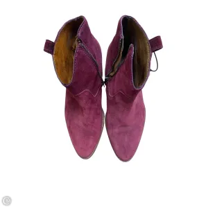 Protective Finish Morning Walk Low Profile Midsole Boots Western By Madewell In Maroon, Size: 7