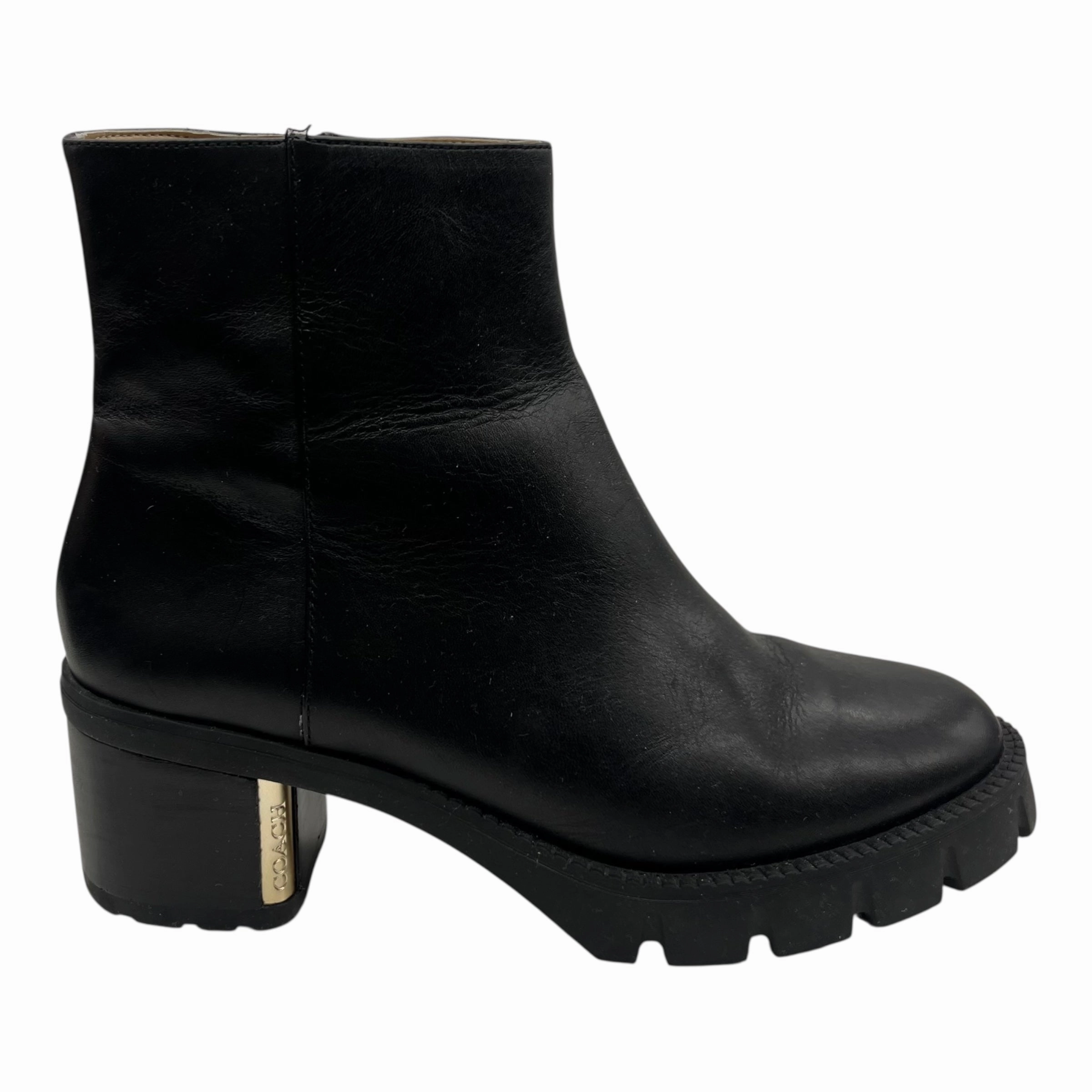 Comfort footbed Boots Designer By Coach In Black, Size:6.5