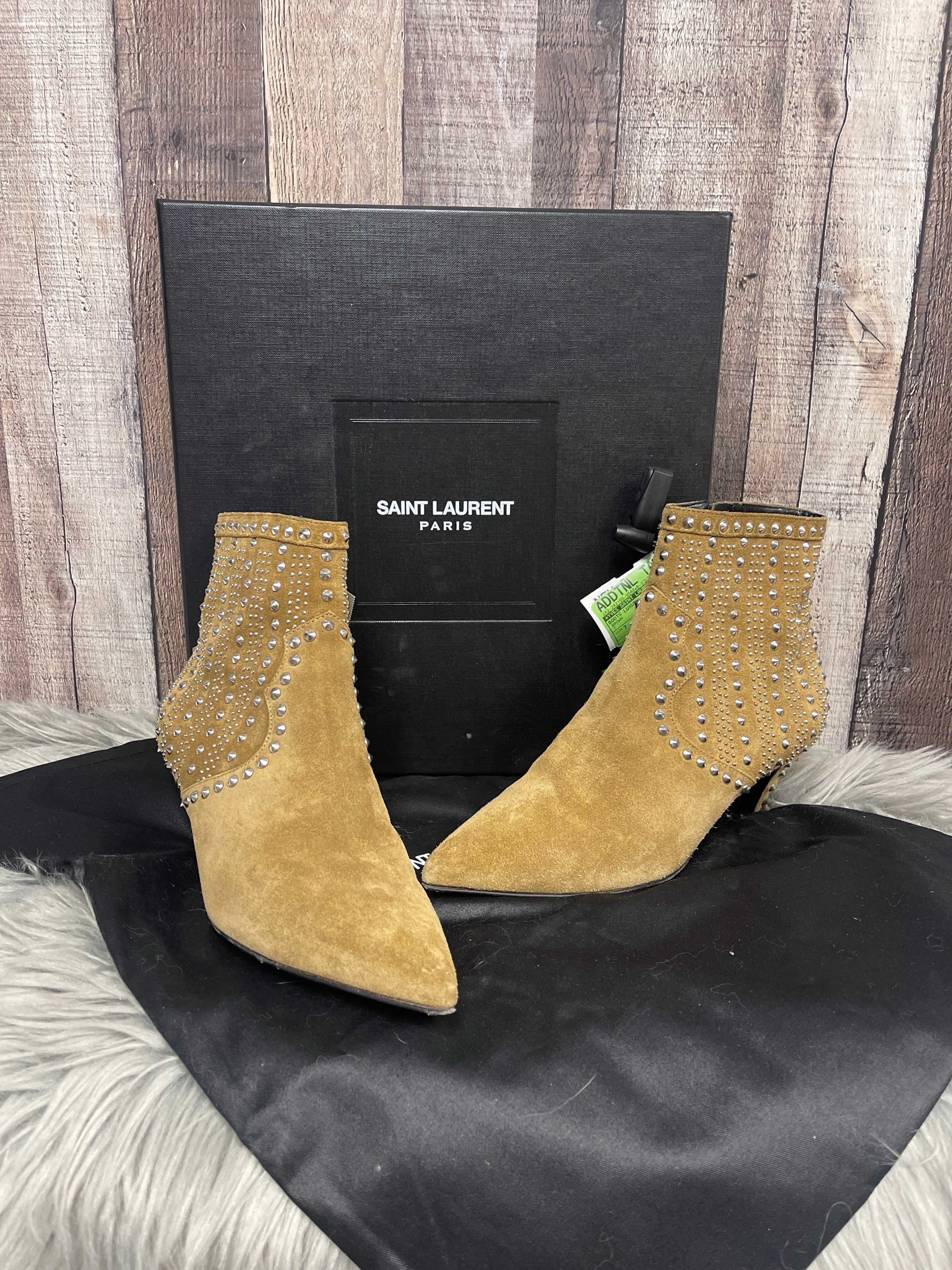 Boots Luxury Designer By Yves Saint Laurent  Size: 7 shape fit