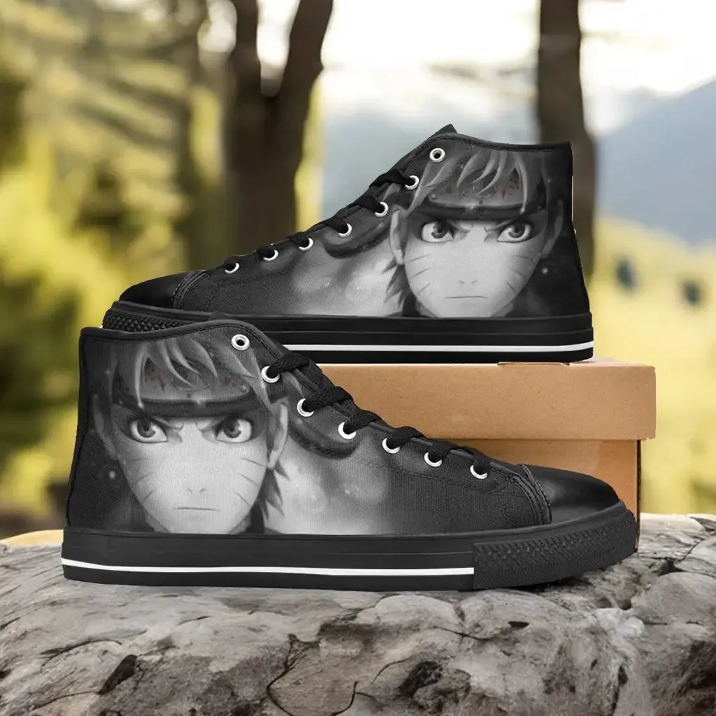 Boruto Naruto Uzumaki Shoes High Top Sneakers for Kids and Adults
