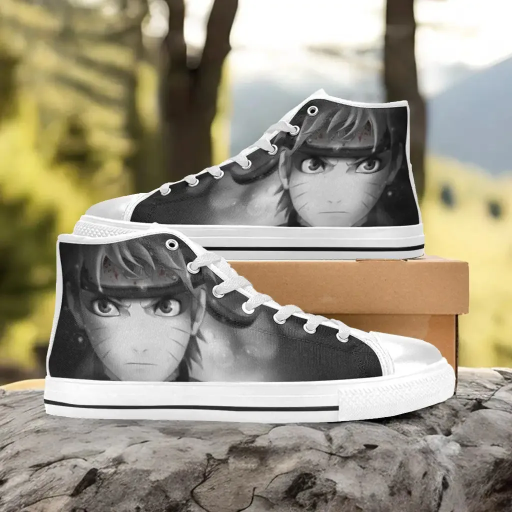 Boruto Naruto Uzumaki Shoes High Top Sneakers for Kids and Adults