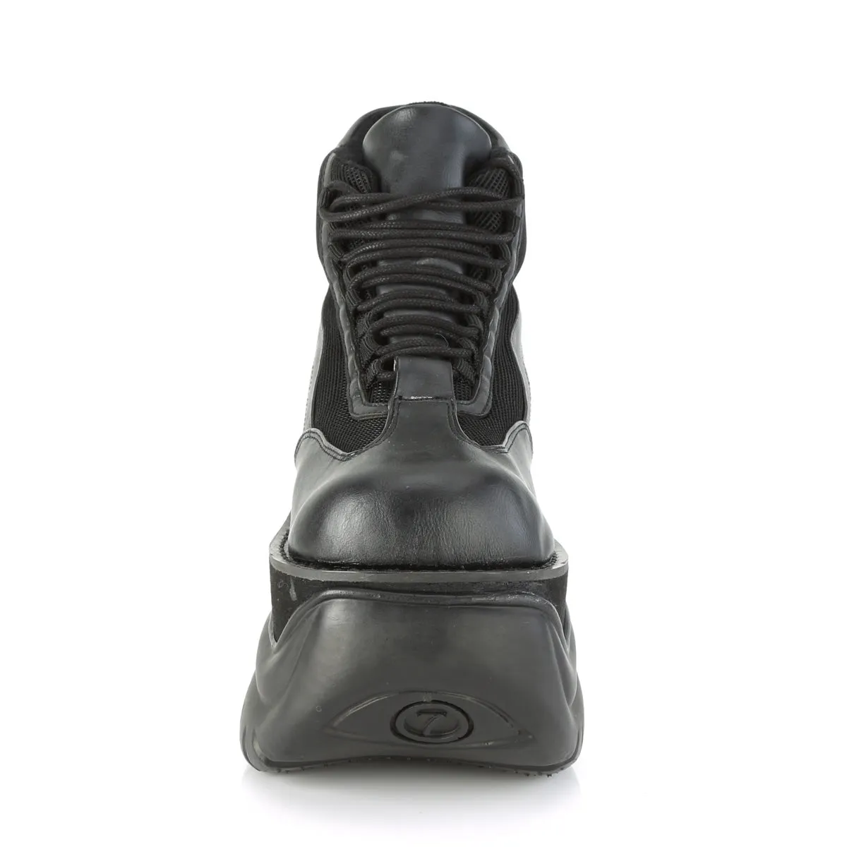 BOXER-01 DemoniaCult Black Vegan Leather Sexy Unisex Platform Shoes & Boots (Alternative Footwear)