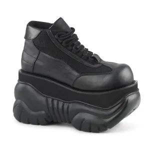 BOXER-01 DemoniaCult Black Vegan Leather Sexy Unisex Platform Shoes & Boots (Alternative Footwear)