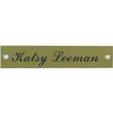 Brass Saddle Name Plate