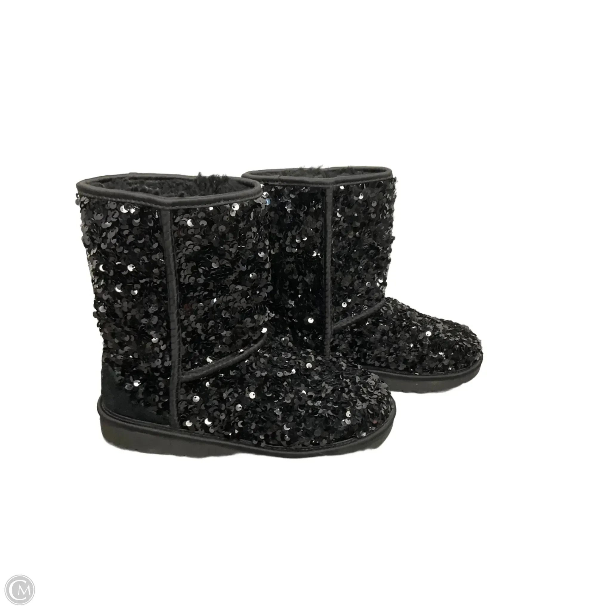 Earth Tone Gold Tone Boots Designer By Ugg In Black, Size: 6