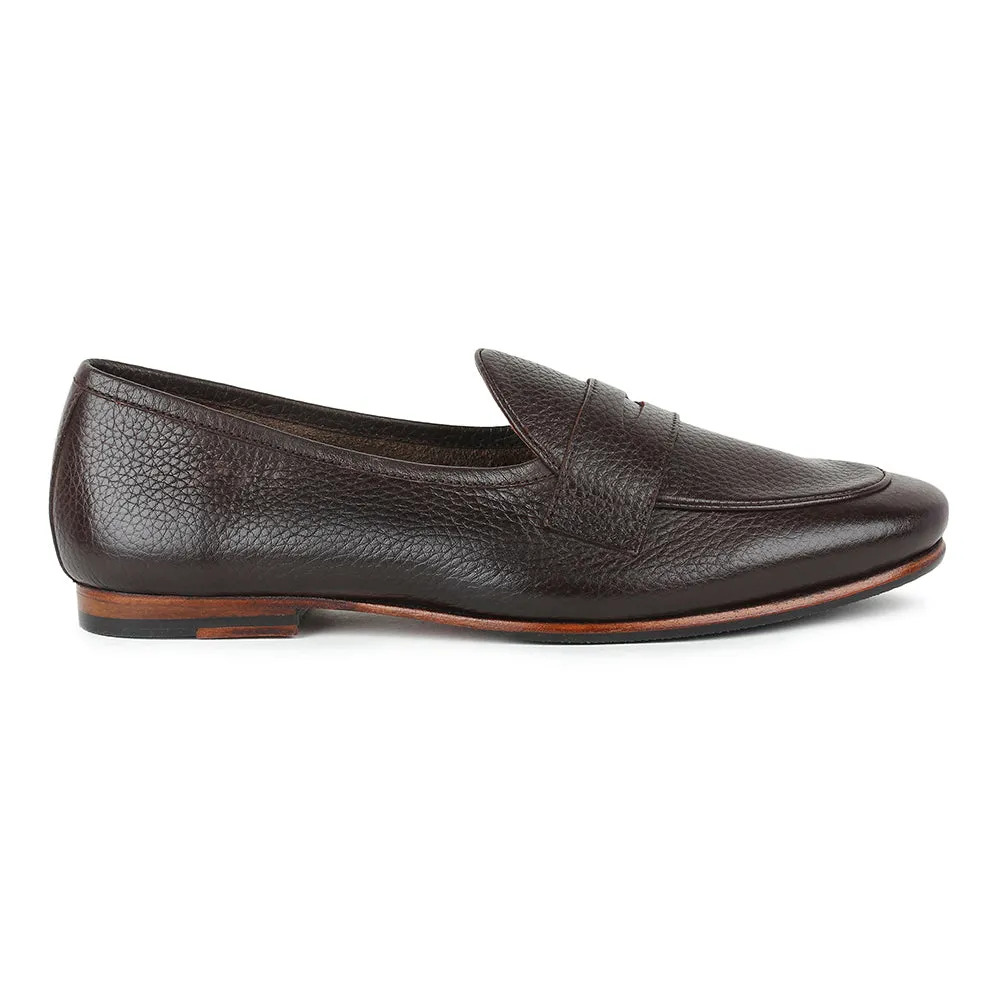 Brown Unlined Supersoft City Penny Loafers