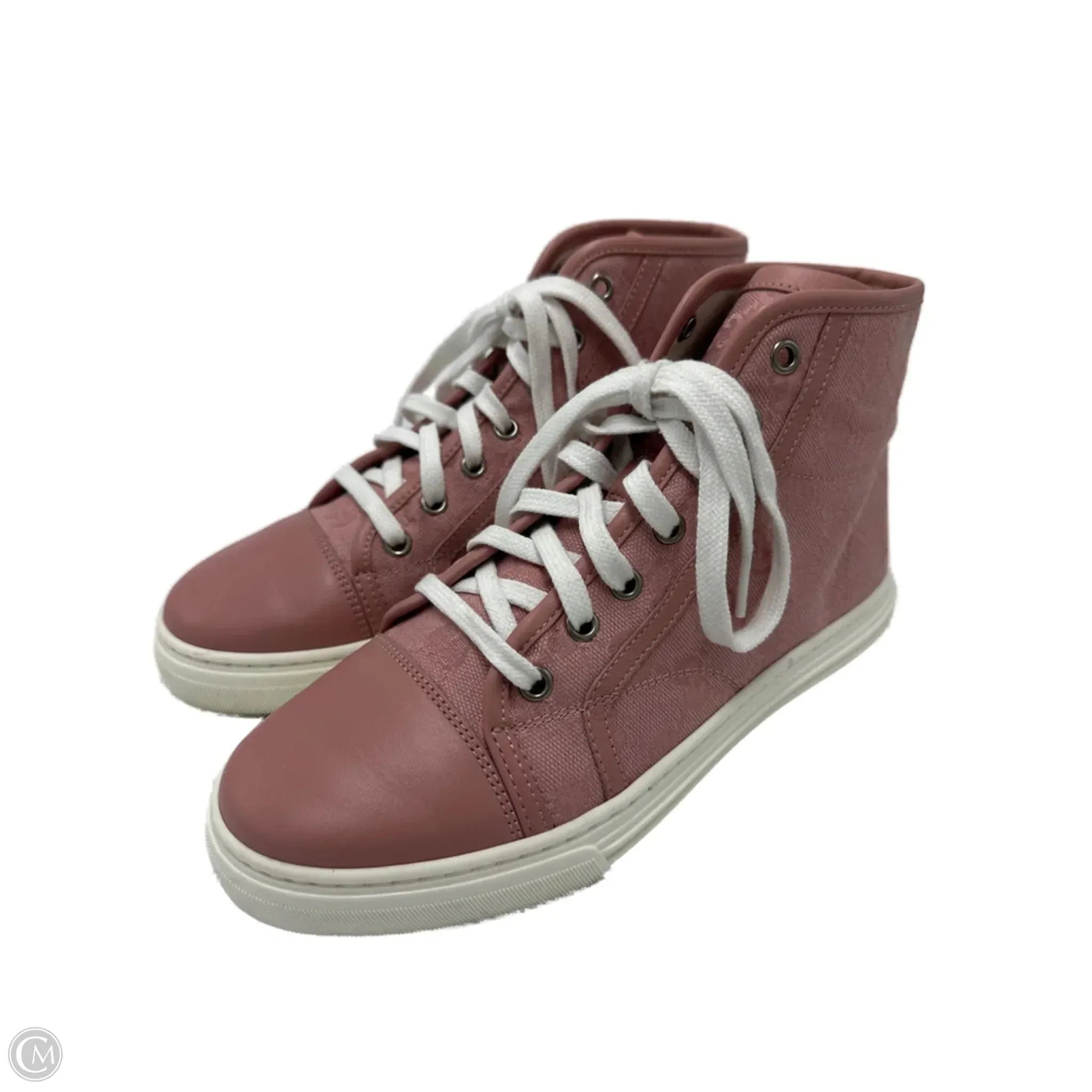 Gucci Miro Soft High Top Luxury Designer Sneaker In Pink, Size: 6 Sea Breeze